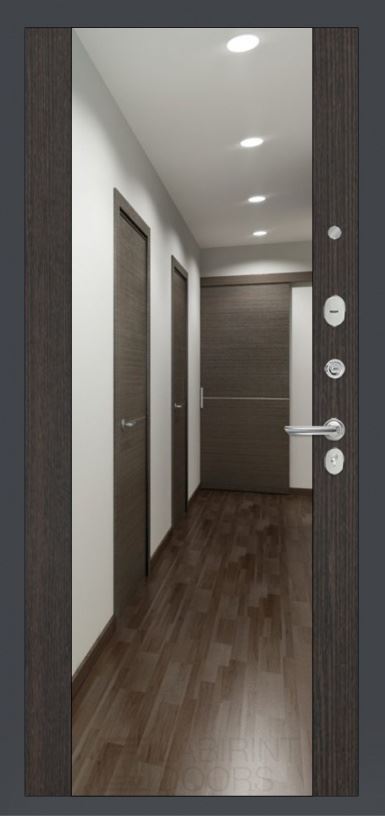 Входная дверь Labirint Loft с зеркалом Максимум, Цвет "Венге" - второе изображение